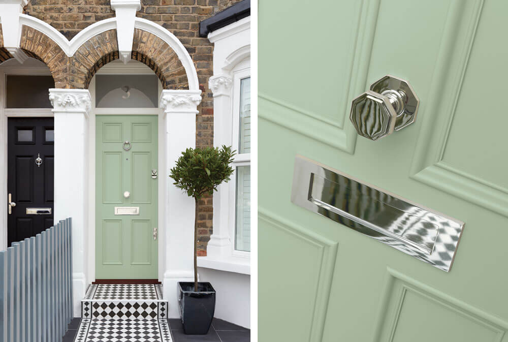 Victorian Door Painted in Prussian Green