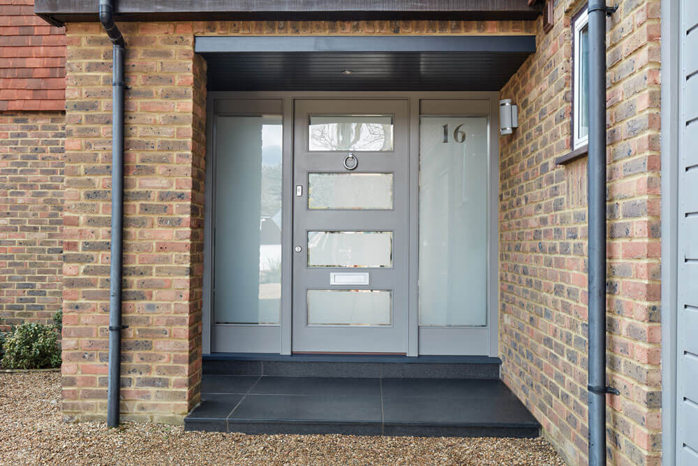 modern grey front door
