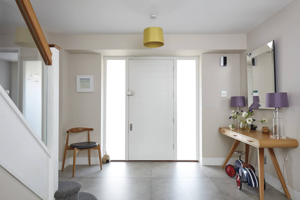 Contemporary Front Door with Sidelights