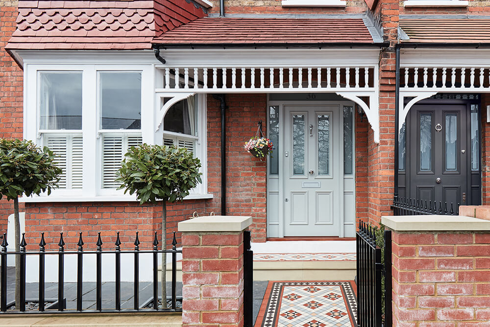 Period Front Door Ideas To Complement Traditional Features - Brick Wall Designs For Front Gardens 1930 S House