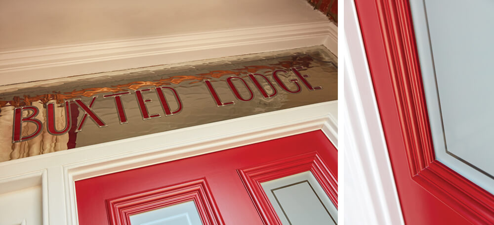 Red Victorian Door Details