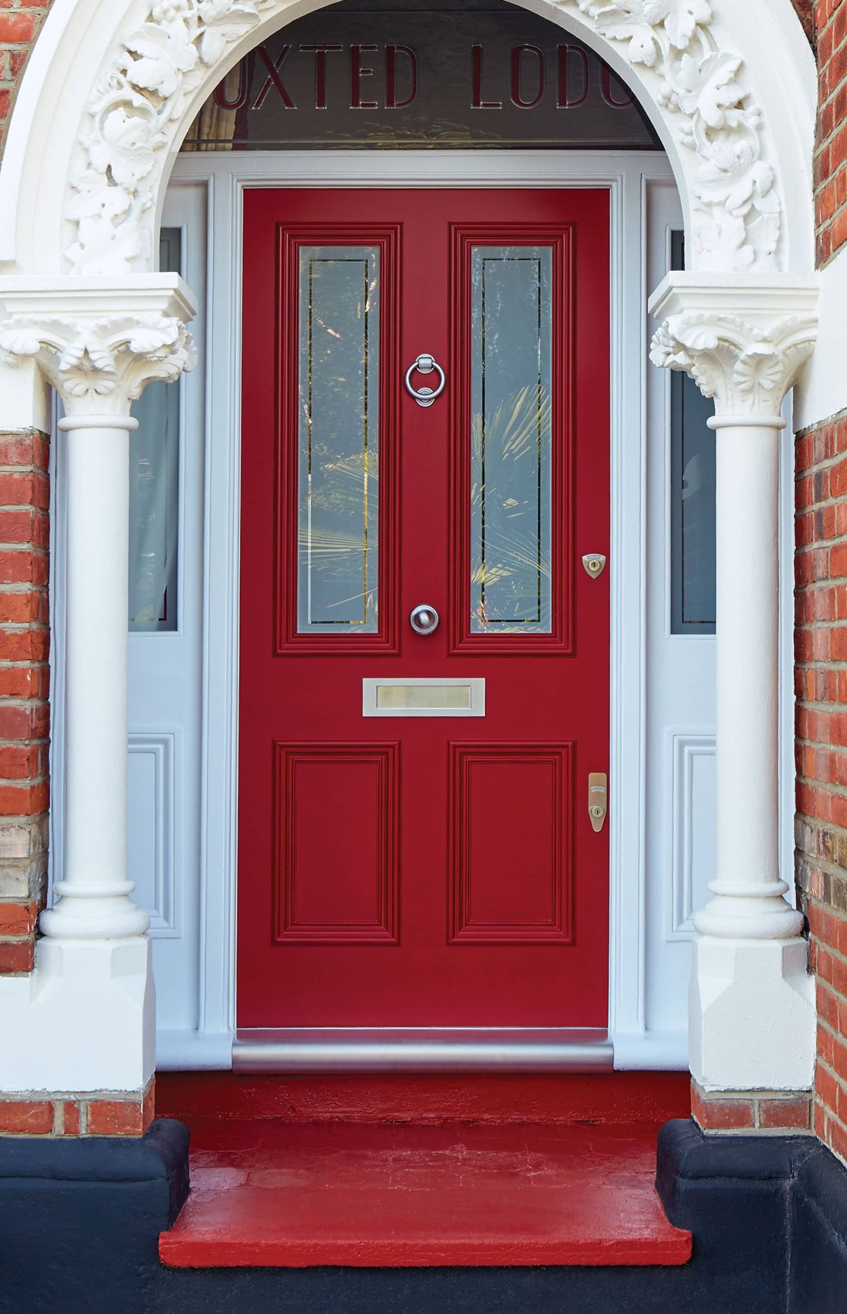 Red store door furnishings