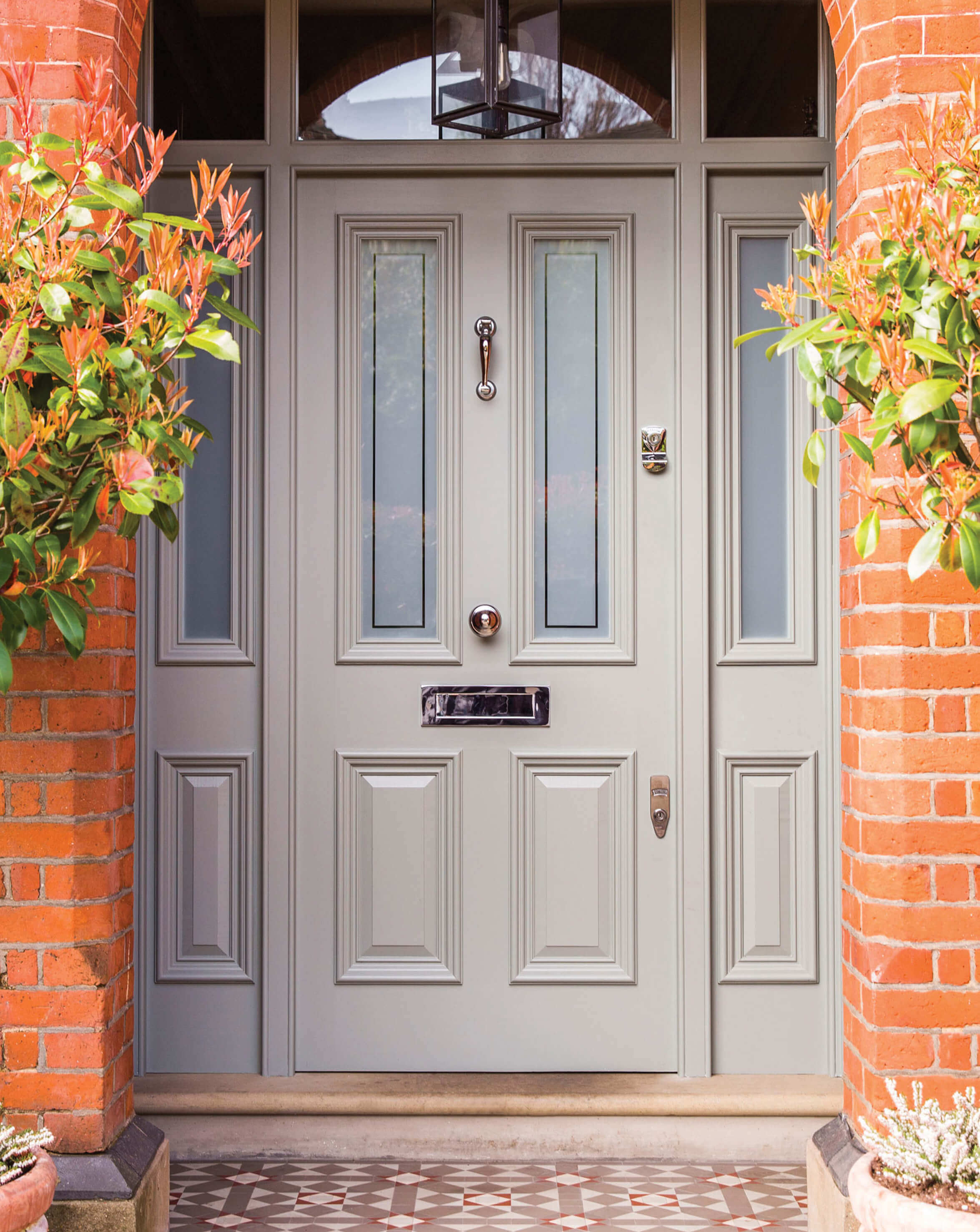 29 Exterior Doors Used Red Composite Front Door 900mm X 2000mm 0024