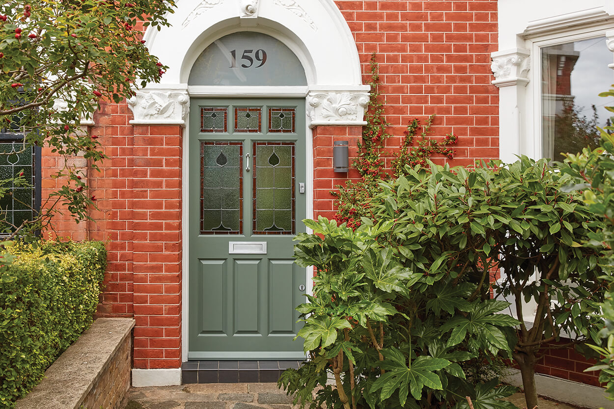 Green Victorian Front Door